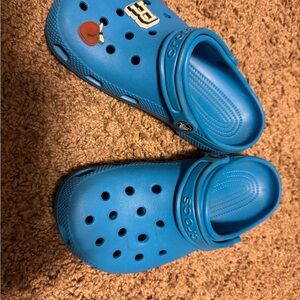 CROCS Blue Sandals with Signature Perforated Design